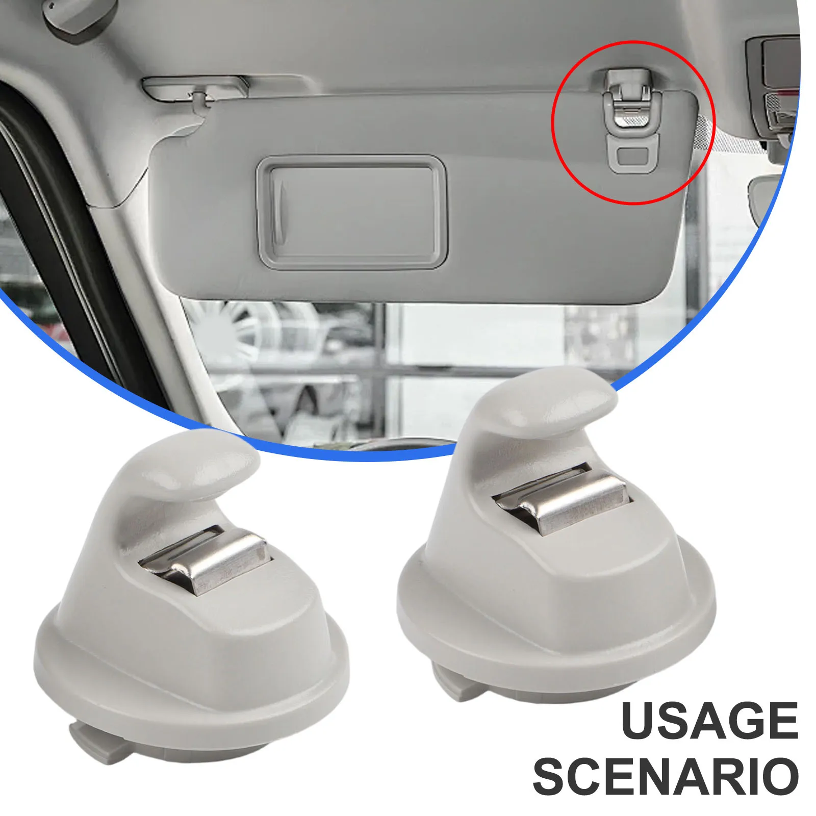 2x Car Sun Visor Clip Hooks for Golf 7 For Lamdo For Magotan B8L OEM 5G0857561B Reliable and User Fasteners 2x