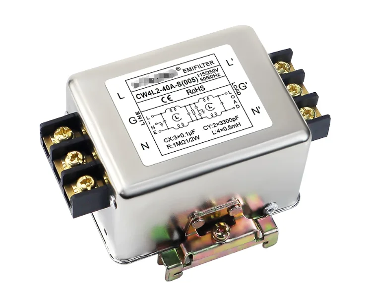 EMI power filter CW4L2-40A-S (005) rail sufficient current 40A 40A DC220V purification anti-interference