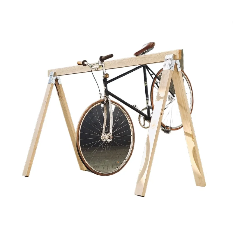 Highway Dead Flying Mountain Bike Vertical Parking Rack Solid Wood Display Trailer Rack