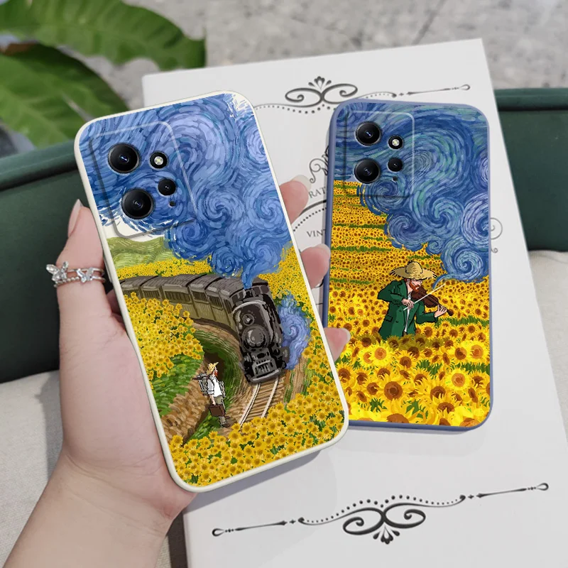 Oil Painting Train Phone Case For Xiaomi Redmi Note 15 Pro Plus 4G 5G Silicone Cover