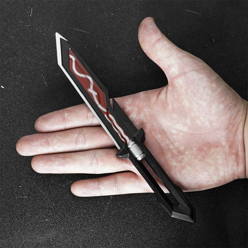 Valorant Impressions Karambit 싱귤러티 나이프 모든 금속 모델 공예 게임 근접 무기 클로 나이프 장난감 검 소년 선물 컬렉션