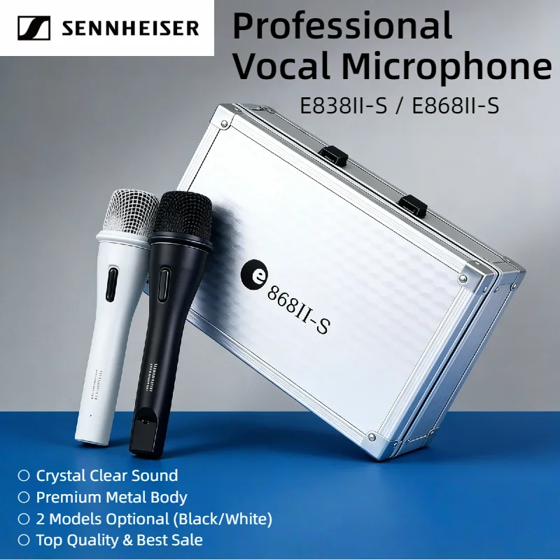 

Профессиональный динамический микрофон Sennheiser E838II-S E868II-S, проводной, ручной, для вокала, живых выступлений, студий, караоке и пения