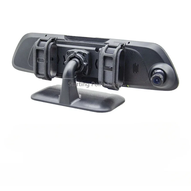 Installation of rearview mirror style dash cam bracket fixing bracket on the dashboard of the driver's center console