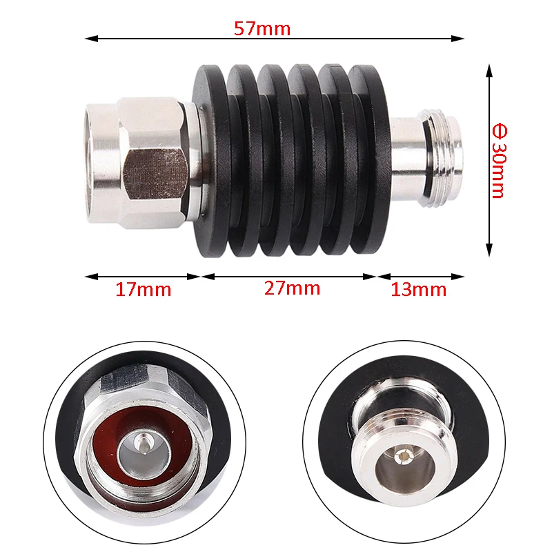 10W N Male to Female Coaxial RF Fixed Attenuators DC-3GHz 4GHz 50Ohm 1db.3db.5db.6db.10db.15db.20db.30db.40db Attenuation