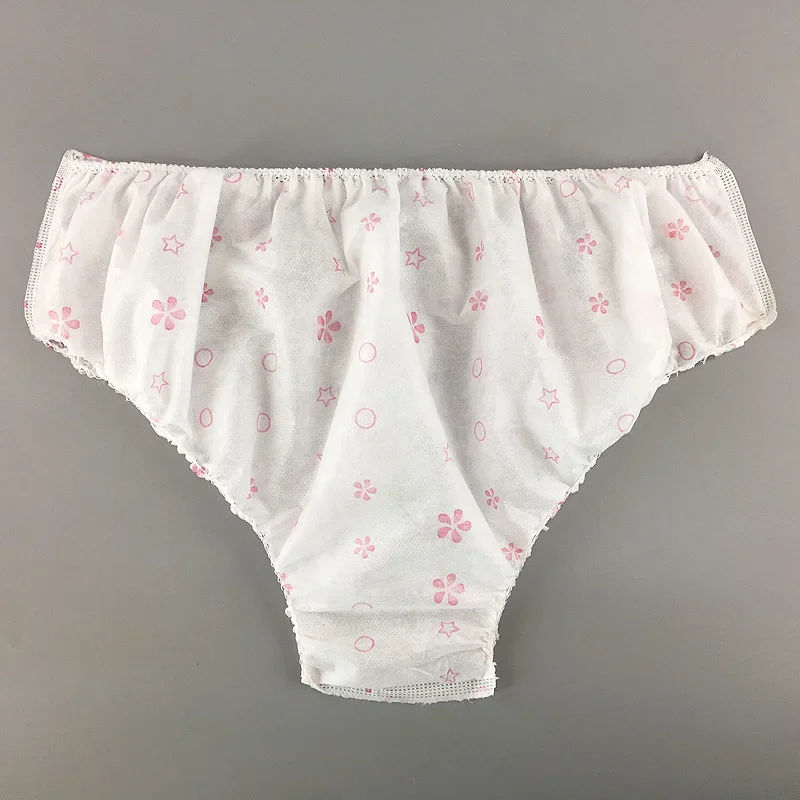 Non Woven Fabric Breathable Disposable Panties For Women Business Trips Hotel Spa Wash-Free Briefs Menstruation Underwear JJ-024