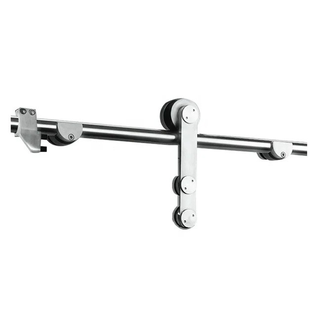 Kit de quincaillerie pour porte coulissante en acier inoxydable, Rail coulissant pour porte de douch