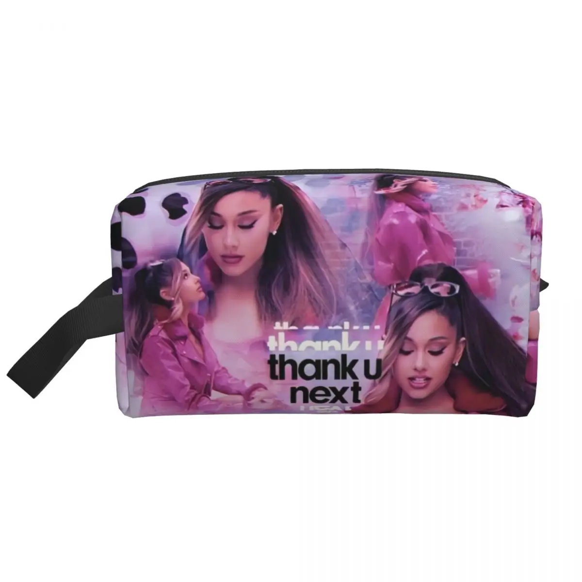 Custom Ariana Grande Pop Music Toiletry Bag for Women Singer Makeup Cosmetic Organizer Ladies Beauty Storage Dopp Kit Box