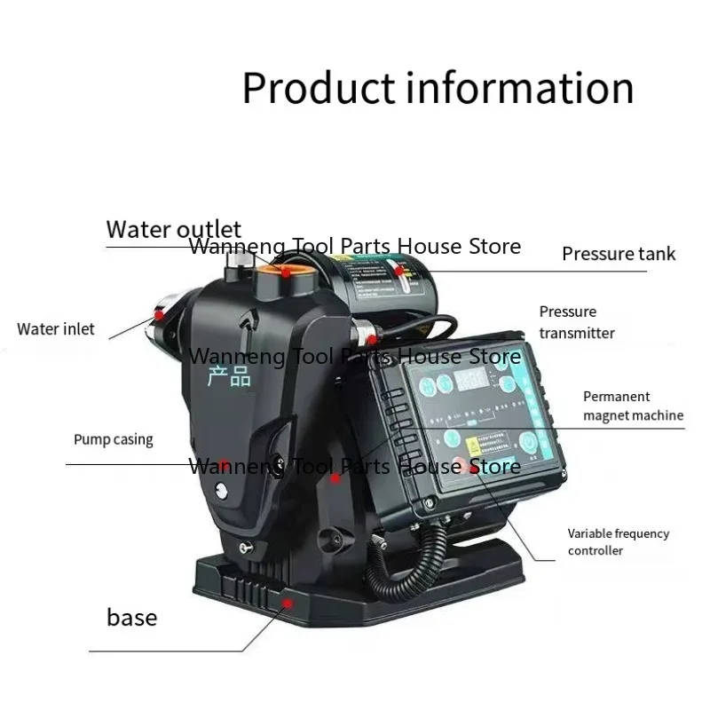 High Efficiency Household Electric Pump, Intelligent Inverter, Self-Priming, Peripheral, Auto Variable Steel, OEM