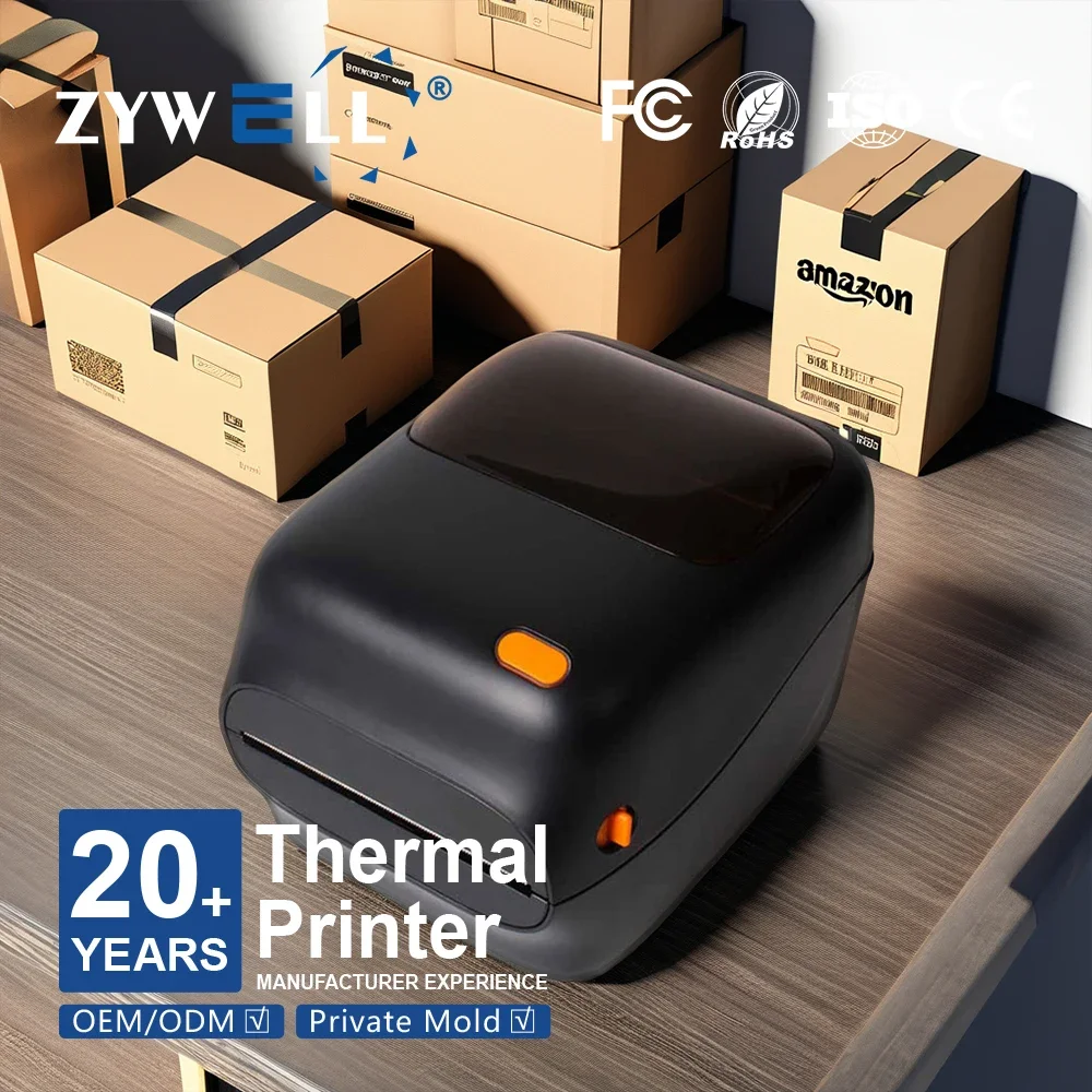 

Термопринтер этикеток ZYWELL для транспортных пакетов USB WIFI 4x6, принтер транспортных этикеток