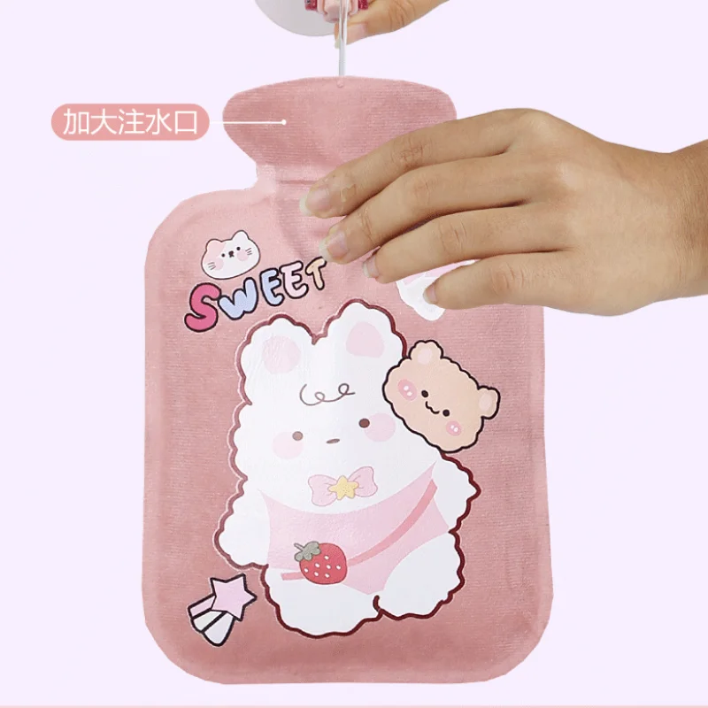 Water Gloves Mini Warmer Cute Plush Hand Warmer Hot Water Bag Belt Heat Bag For Menstrual Pain Heating Pad Gift (random Pattern)