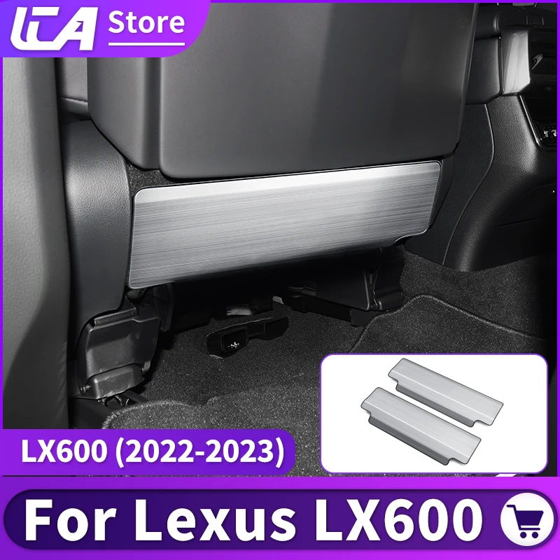 For Lexus LX600 Lx500d Stainless Steel Seat Protection Kick Plate Modification, 2022 2023 Internal Rear Decorative Accessories