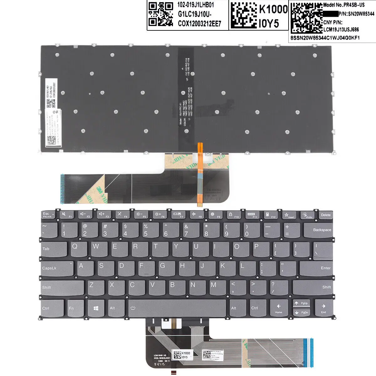 

Keyboard for Lenovo Yoga Slim 7-14ARE05 ThinkBook 14 G2 ARE Backlit PR4SB-US