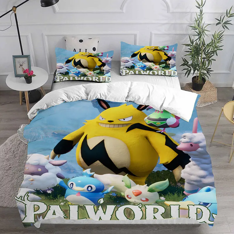 Palworld Bedding Sets Comforter Quilt Bed Cover Duvet Cover Pillow Case 2-3 Pieces Sets Kids Adult Size