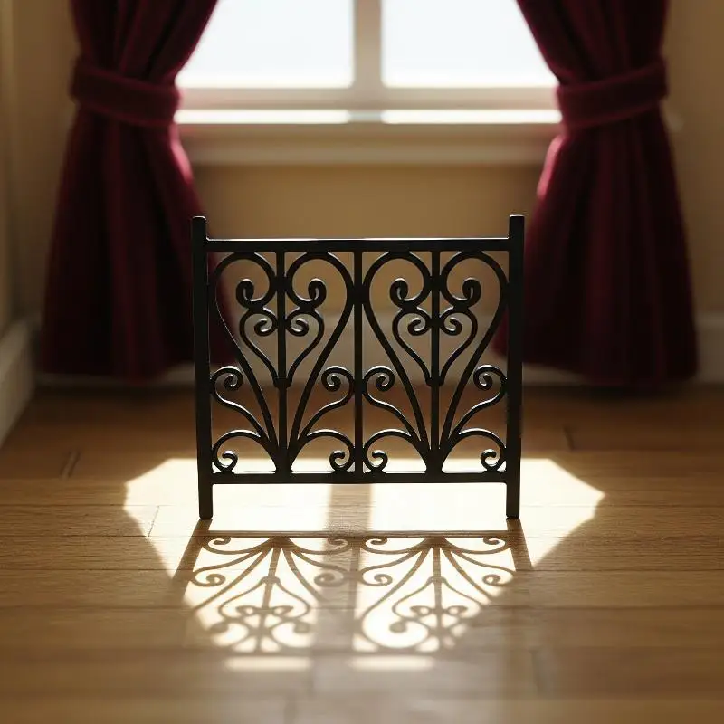 Dollhouse Miniature Carved Fence Guardrail Durable Model DIY Scene Ornament for Doll House Courtyard Decoration