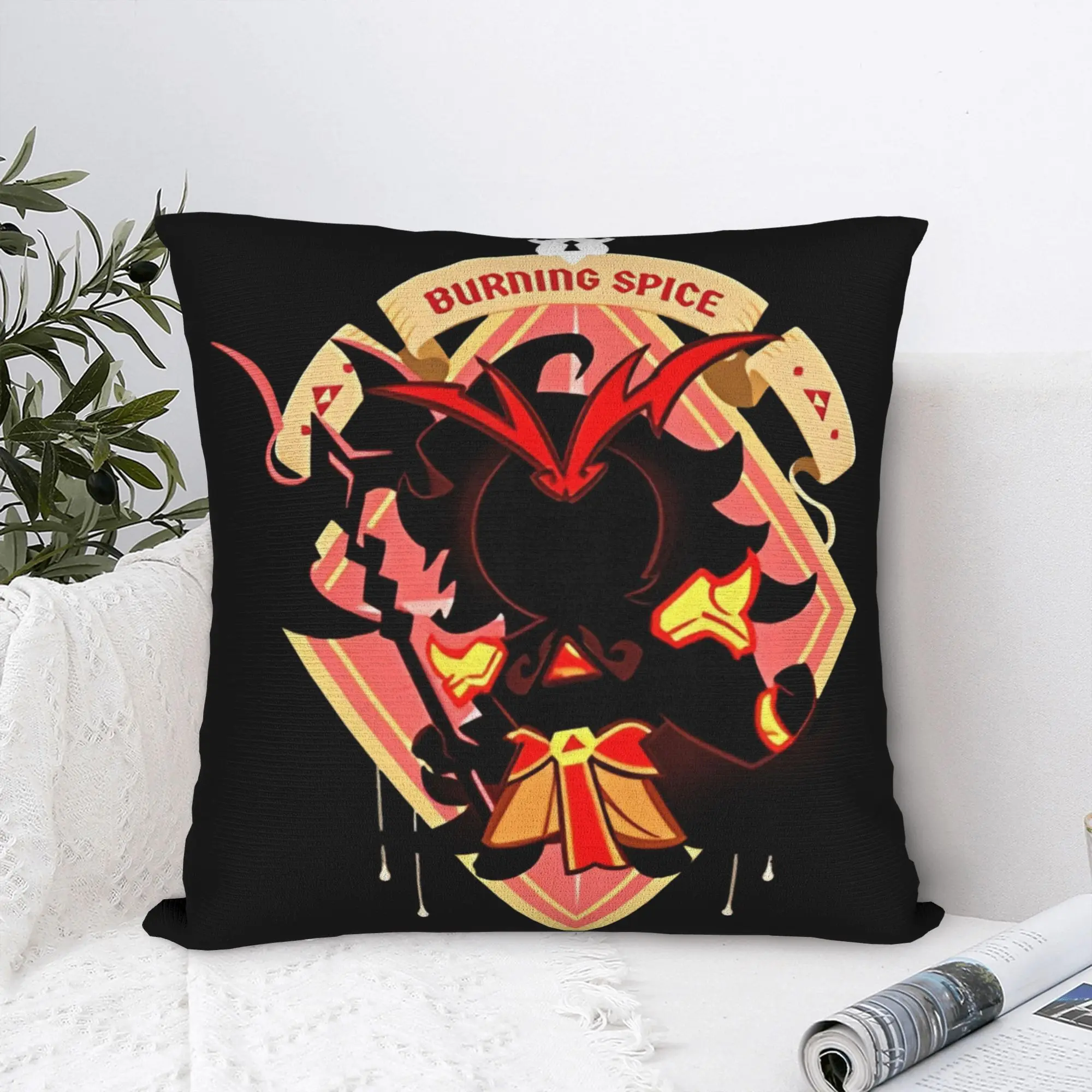 Cookie Run Kingdom Burning Spice Cookie Pillowcase Soft Fabric Cushion Cover Gift Runner Game Pillow Case Cover Home Zipper 40cm
