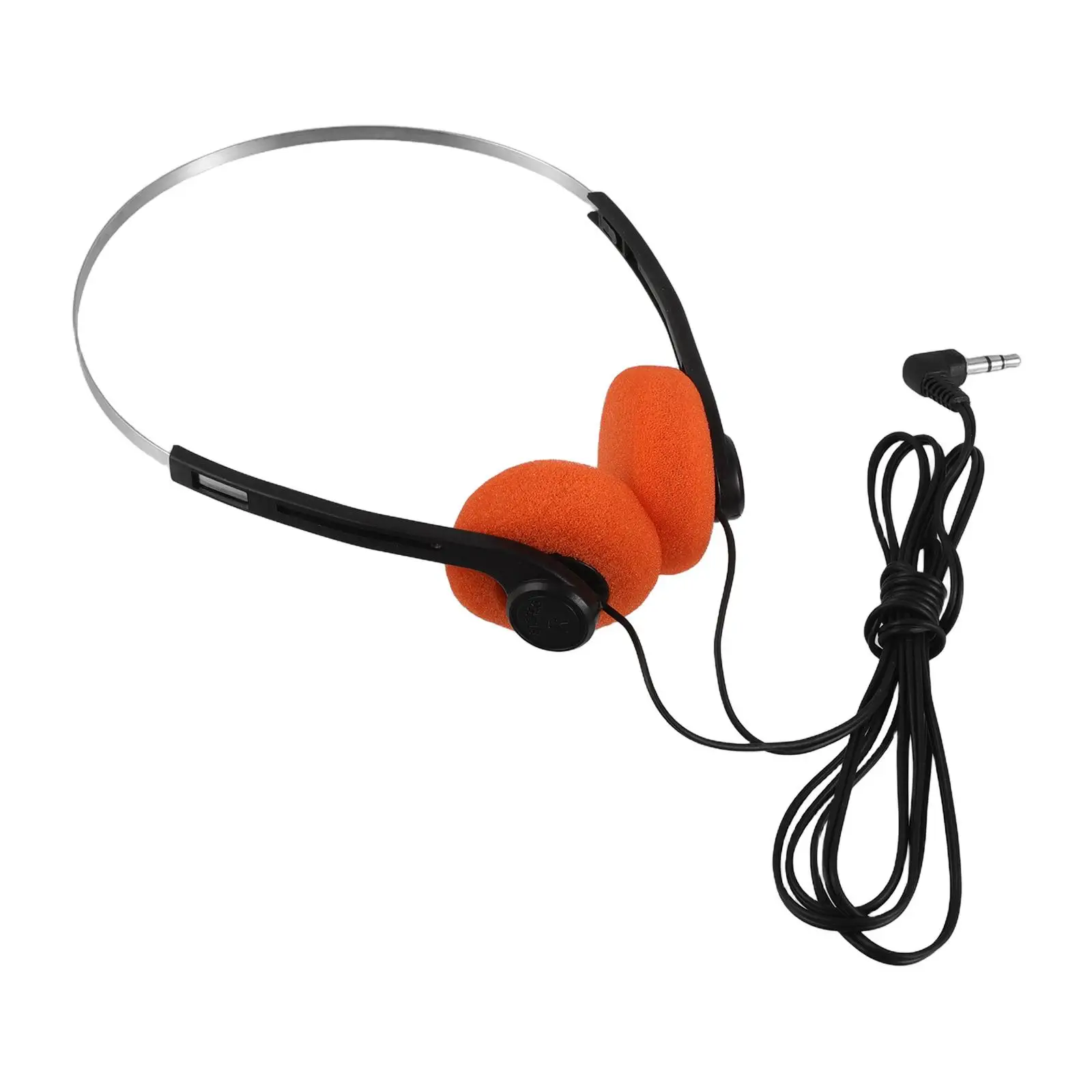 

Comfortable On-Ear Wired Headphones for Students with Adjustable Headband and Cushioned Ear Pads for Safe Listening in Classroom