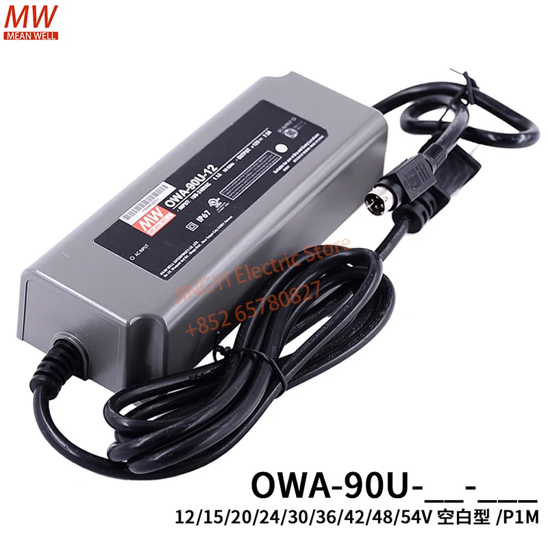 

MEAN WELL Power Supply Original 90W Single Output Moistureproof Adaptor OWA-90U-24 OWA-90U-48 OWA-90U-15 20 24 30 36 42 54