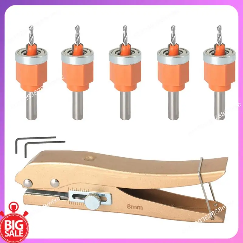 

Big Deal Woodworking Hole Opener Drill Bit Router Core Limiter Countersunk Head Screw Openers +Bearings A 1Set
