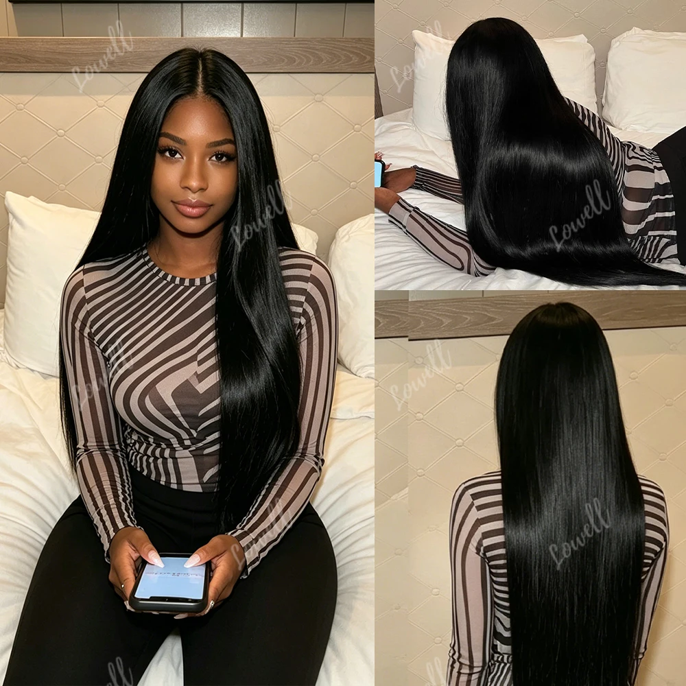 Black Hair Straight Human Hair Wig 4x4 5x5 Glueless Bone Straight Lace Front Wigs 13x4 13x6 HD Lace Frontal Wigs For Black Women