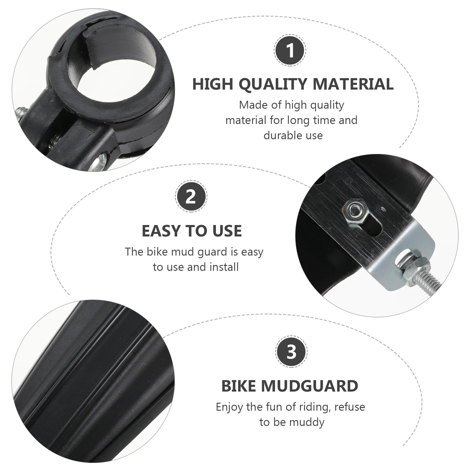 

1 Pair Mudguard Durable Universal Fit For Mountain Road Mud Guard For Bicycles Bikes Front Rear Mud Guards Bicycle Accessories