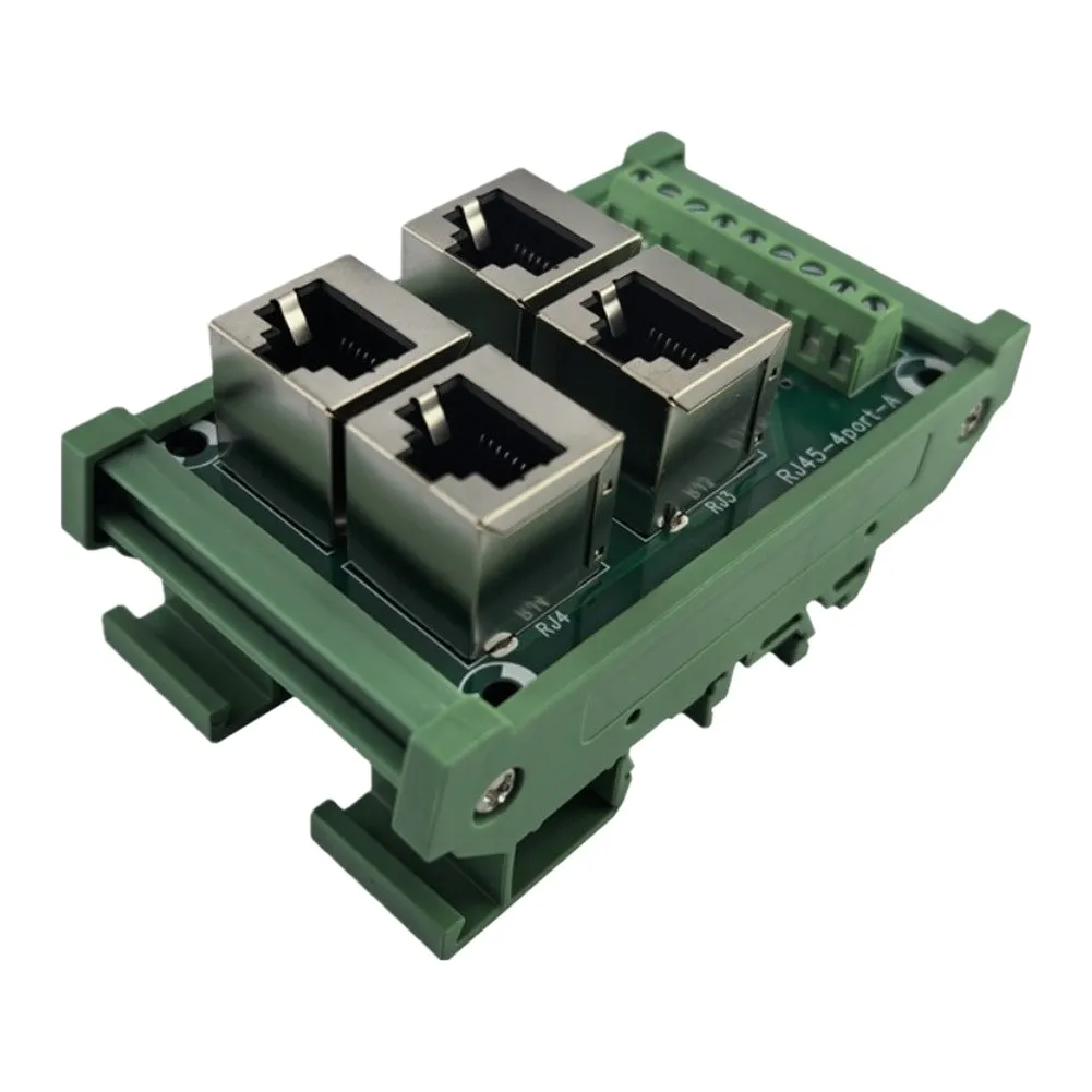 

1PC Junction Box FOR RJ45 To Terminal Blocks 4-Port Parallel Terminal Block 4 Port Parallel Network Connector 8P8C Ethernet