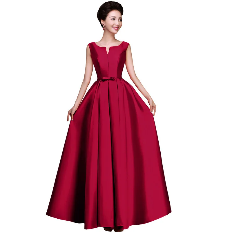 WYHS-80#Evening Dress Long Chorus Costume Banquet Pary Prom Dresses Wholesale Graduation Wine Red Green Grey Gold Champagne Pink