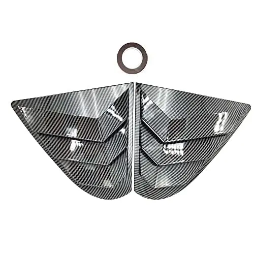 Carbon Fiber Look Quarter Window Louver Shutters For 09-16 Mitsubishi Lancer EVO