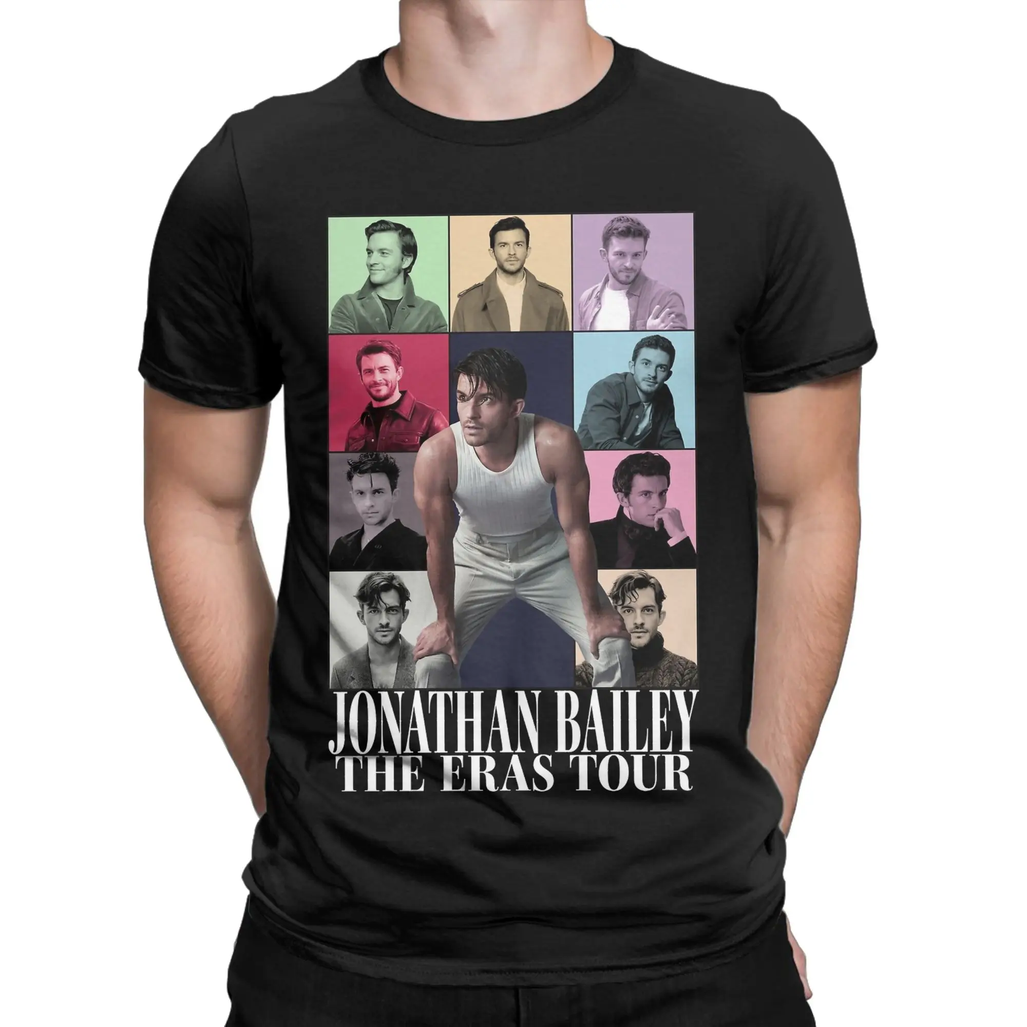Jonathan Bailey The Eras Tour T-Shirts Men  Funny Cotton Tees Round Collar Short Sleeve T Shirt Gift Idea Clothing
