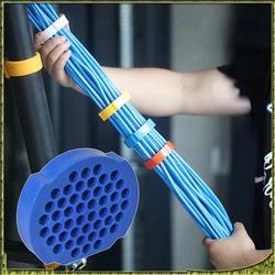 48-hole Cable Organizer Network Cable Management for Computer Room Cable Combing Block Multi-hole Silicone Tools Cord Management