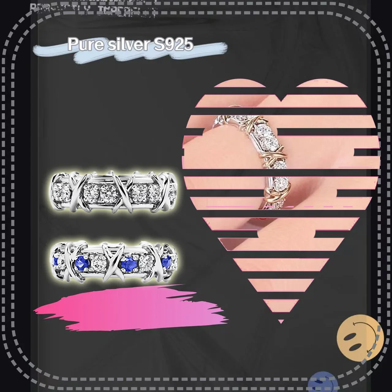 

Женские ювелирные изделия из твердого серебра S925, дизайн полого кольца для пар, кольца для пар, предложение на случай, праздничные подарки