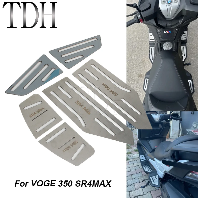 1Set Fornt Rear Foot Peg Rest Pedal For VOGE 350 SR4MAX Voge SR4 MAX 350 Motorcycle Stainless Steel Pedal Footpeg Footrest Frame