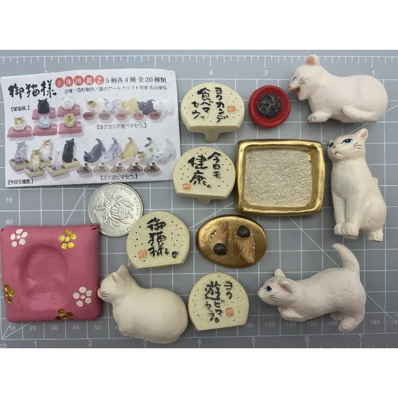 SHINE-G Japan Gashapon Figure Cute Kawaii Cat Artist Figurine Anime Gachapon Capsule Toys Desktop Decor Gift