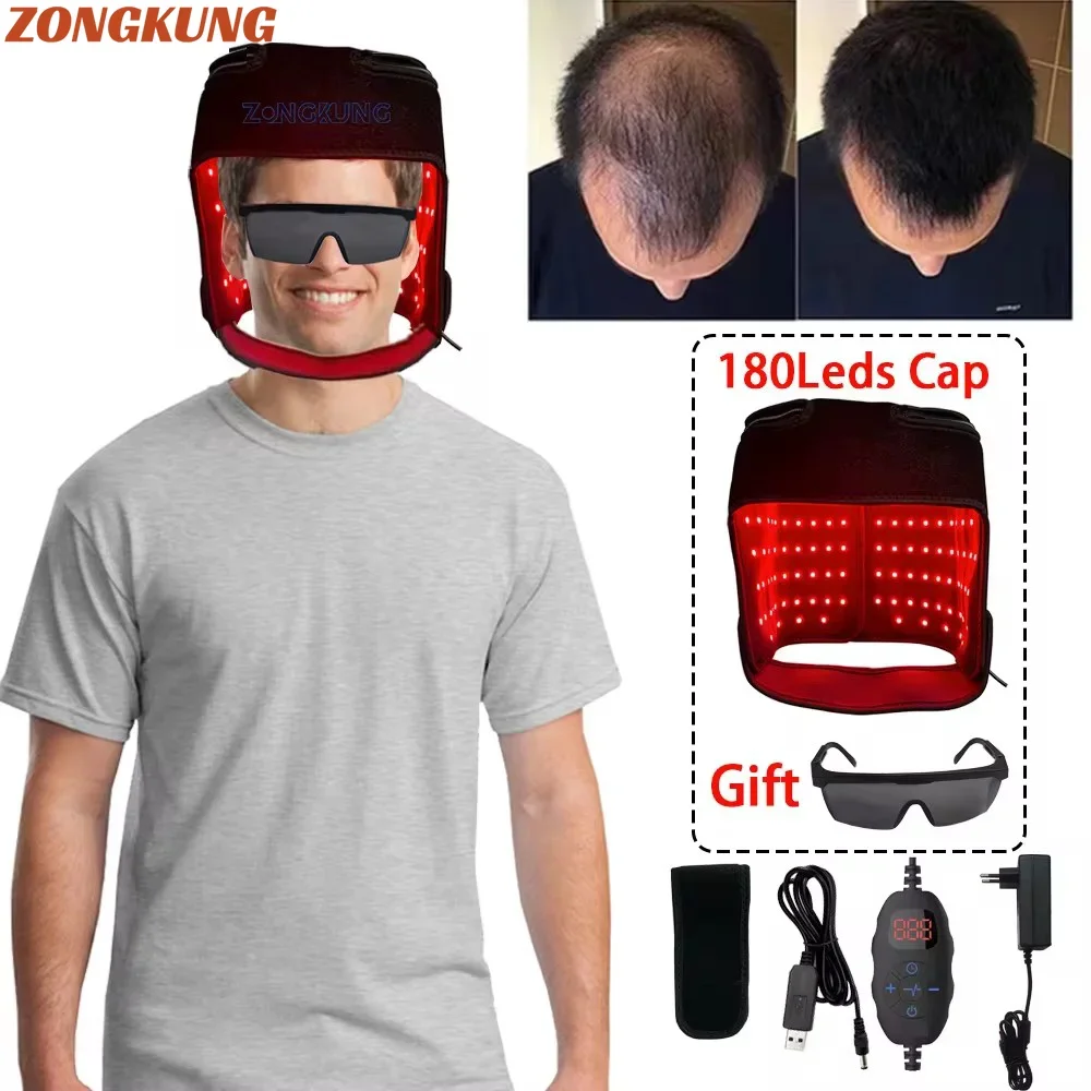 

Hair Regrowth Cap Red&Infrared Light 660&850nm for Thinning Hair Relief Fatigue Reduces Oiliness Anti Hair Loss Hat Dropshipping