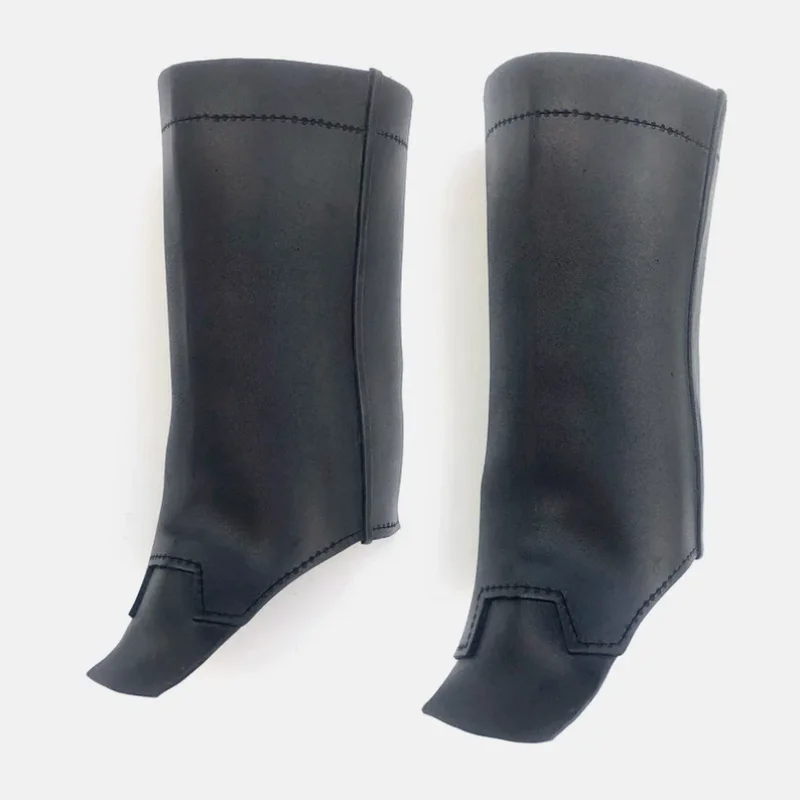 

Medieval Retro Warrior Pu Leather Leggings And Shoe Covers For Men And Women Cosplay Stage Performance Costume Accessories Set