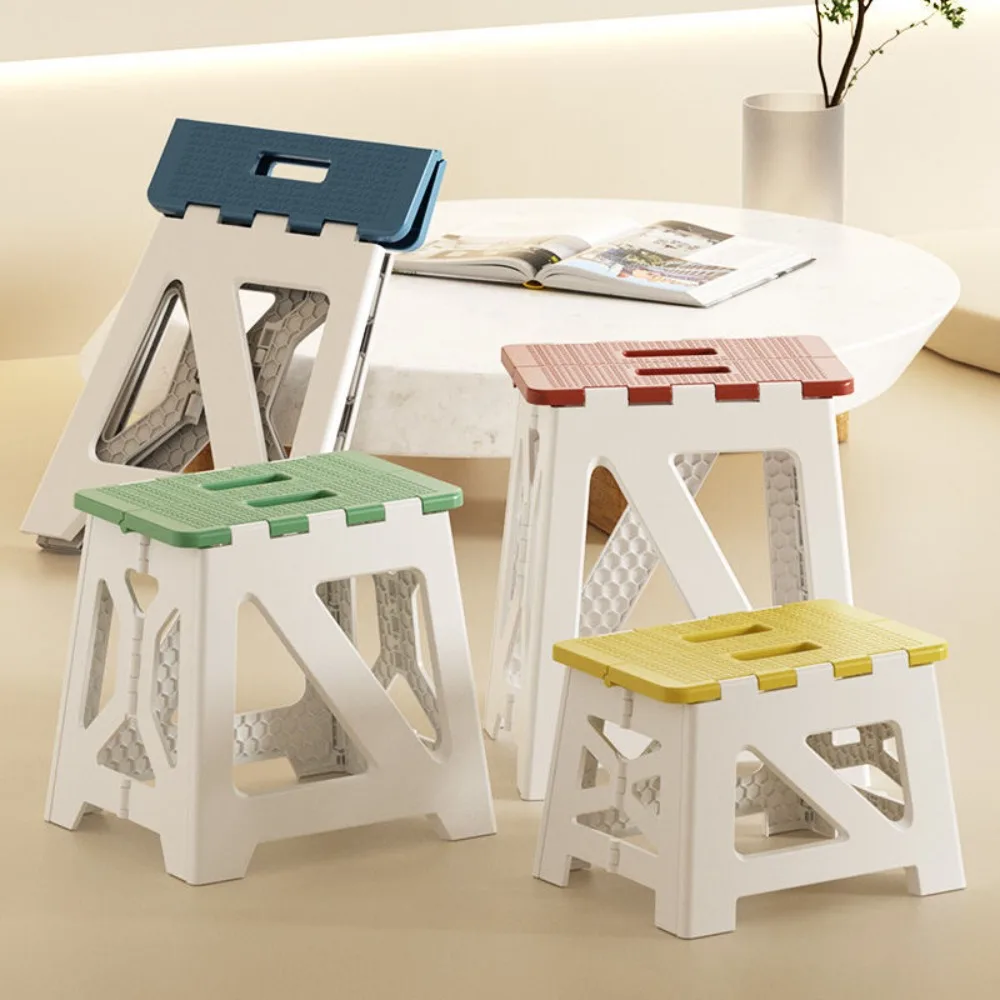 Portable Folding Stool Thickened Plastic Multi-purpose Adult Children Chairs Space Saving Durable Stool Outdoor Fishing Bench