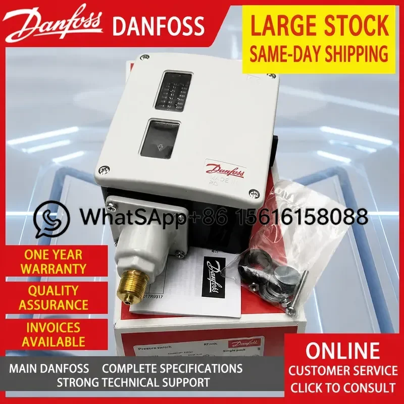 Danfoss RT117 Pressure Switch 017-529566 017-529666 Original HVAC Refrigeration Compressor Control Relay Valve Sensor Auto