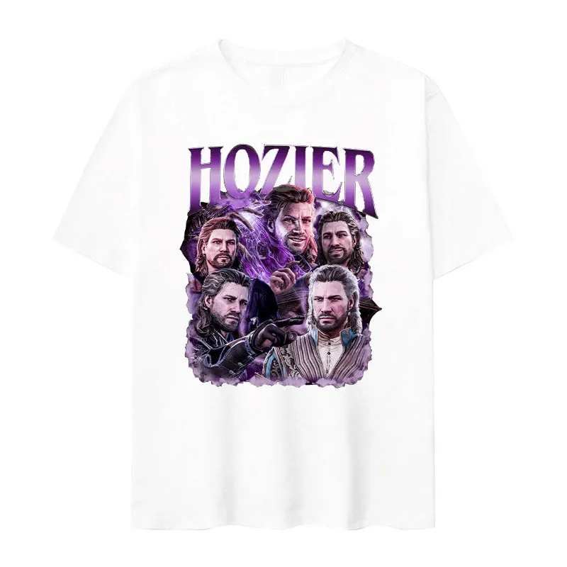 Vintage Hozier Gale Baldurs Gate 3 Graphic T Shirt Men's Casual Cotton Short Sleeve T-shirts Fashion Clothing Oversized T-Shirt