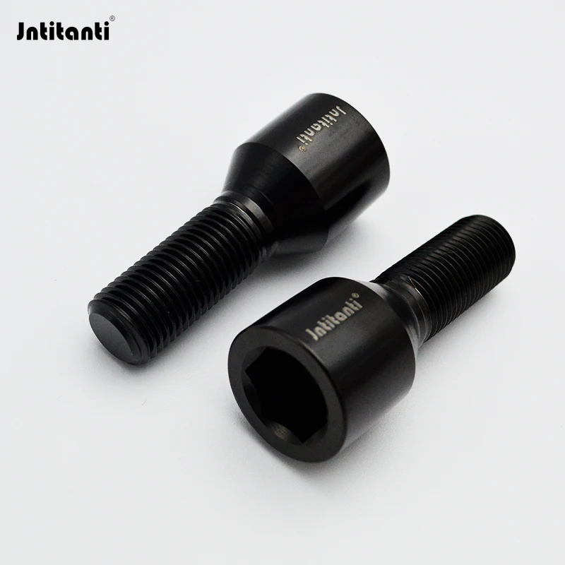

Jntitanti Hex Socket Head Conical Seat Gr.5 Titanium Wheel Bolt M12x1.5 for BMW Mini Lutos European Cars Wheel Locking