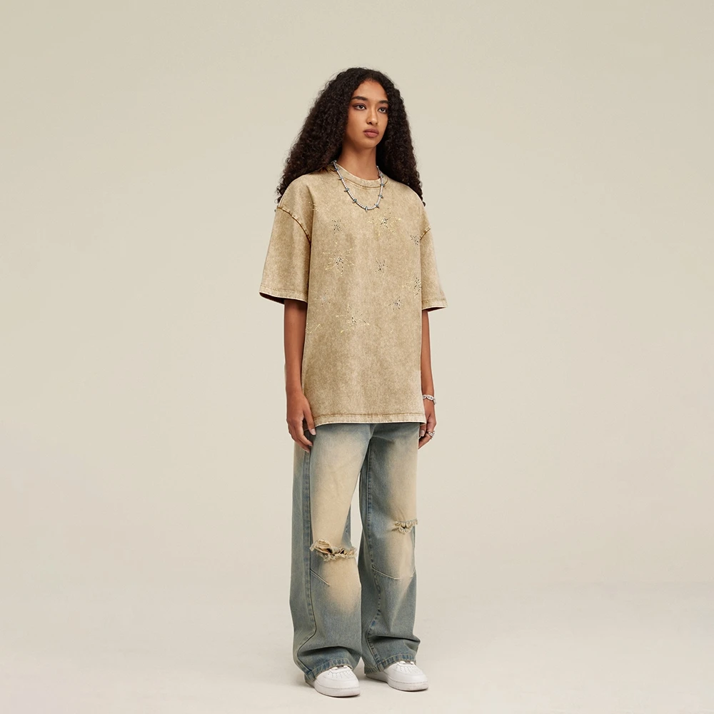 Y2k スタイル Tシャツ半袖洗浄 O ネックグラフィック Tシャツ原宿ストリート女性服ユニセックスカジュアルトップス