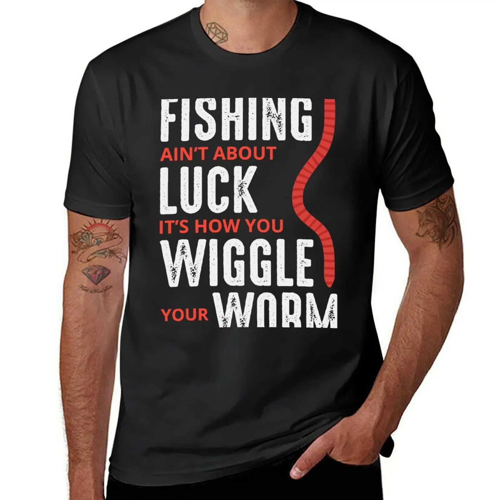 Fishing Dad Fish Worm Outdoor Hobby Activity Funny Saying Fisher T-Shirt hippie clothes heavyweights mens t shirt