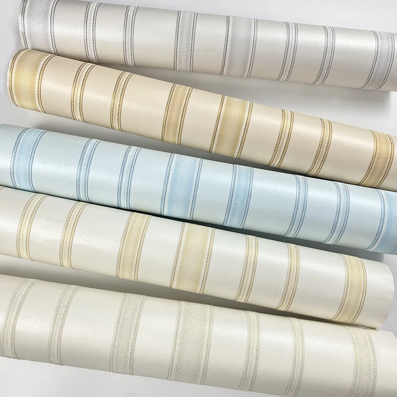 Modern Minimalist Vertical Stripe Wallpaper Gradual Morandi Color Eco Friendly Non Woven Living Room Bedroom Background Wall