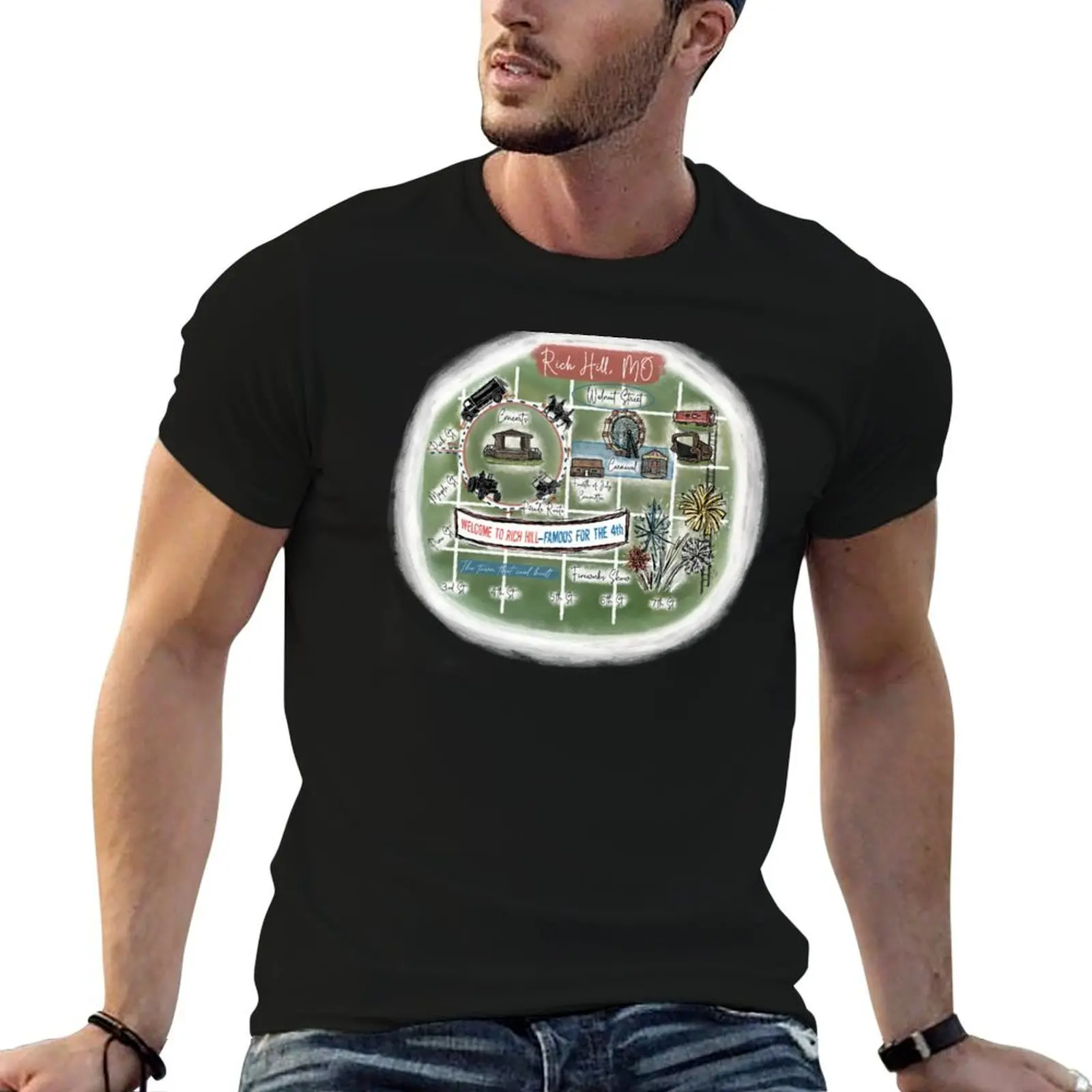 Rich Hill, MO- Famous for the Fourth T-Shirt customs shirts graphic Men's t-shirt