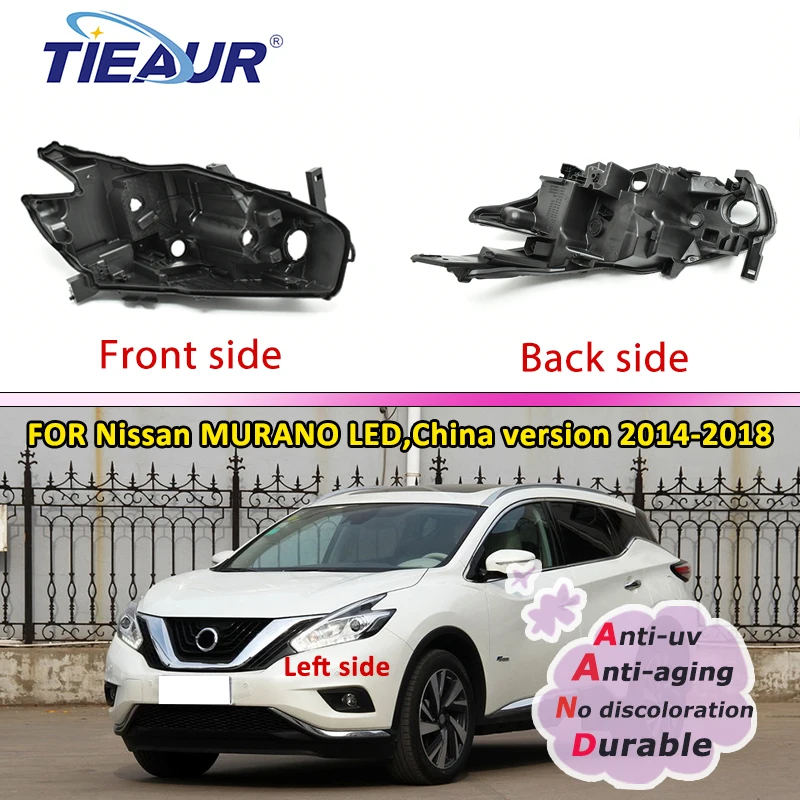 

For Nissan MURANO 2014 2015 2016 2017 2018 LED Domestic Version Headlight Housing Light Box Lamp House Plastic Rear Back Base