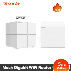 Tenda Mesh-Sistema de enrutador WiFi Gigabit MW6, repetidor WiFi de banda dual de 11AC, 2,4G/5,0 GHz, aplicación remota, 1 unidad