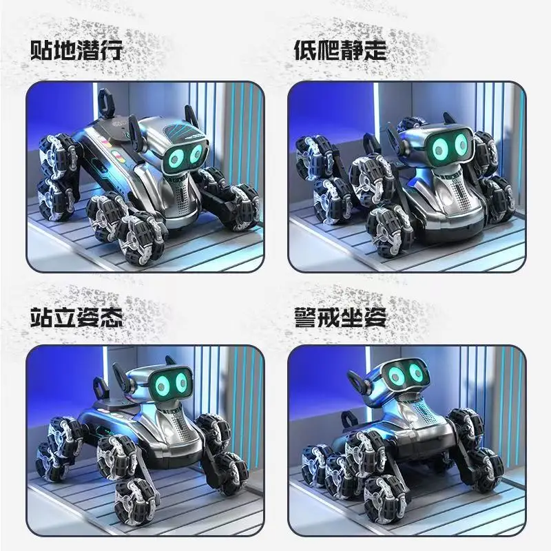 Intelligenter ferngesteuerter Roboterhund – ferngesteuertes Kinderspielzeug mit Gestenerkennung und umwandelbaren mechanischen Hundefunktionen