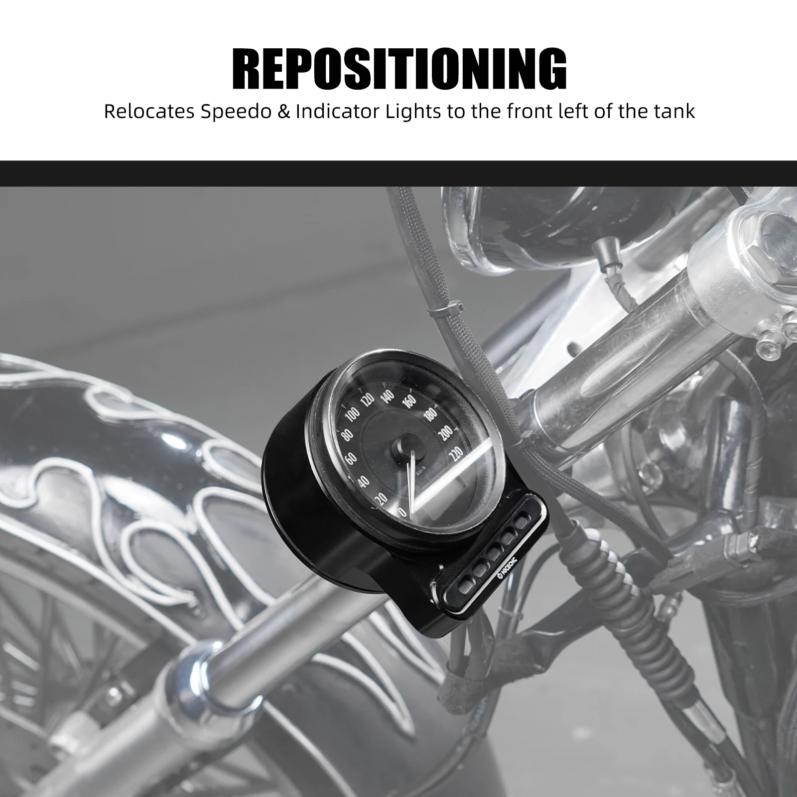 Für Harley Sportster 883 1200 XL883 1200 Seite Tacho Umzug Abdeckung Instrument Halterung Eisen 883 XL883N XL1200NS Vierzig Acht – Detail 11