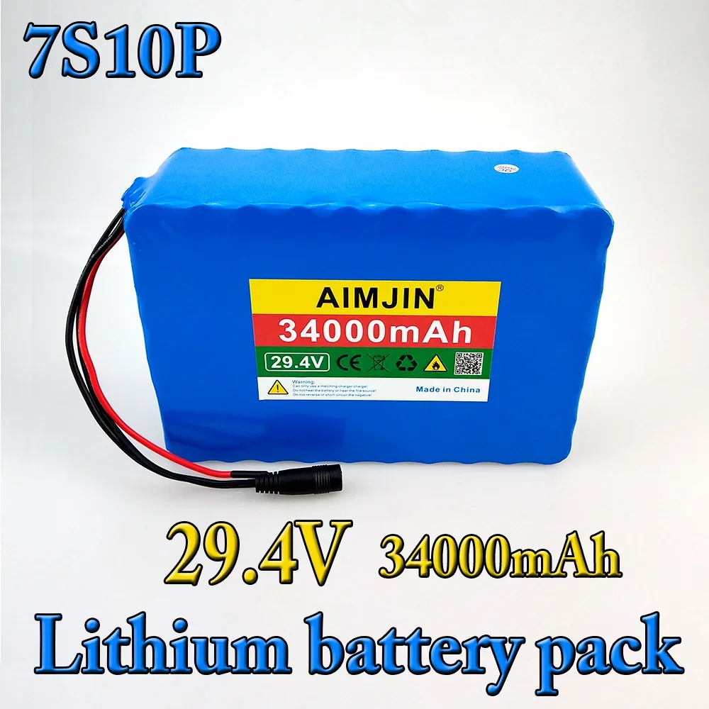 7s10p 29.4V 34000mAh 18650 Battery Lithium Ion Battery Electric Bicycle Scooter/Lithium Ion Battery Electric Scoote