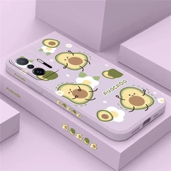 Funda Case For Xiaomi Mi 13T 12T 11T Pro Fashion Avocado Pattern Cover Xiaomi Mi 11 Lite 5G NE 10T Lite Liquid Silicone Cover