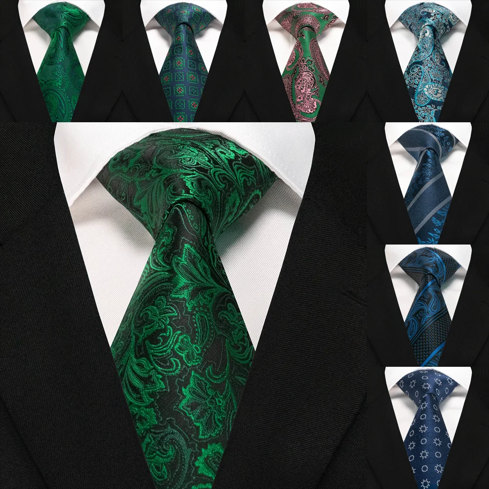 EASTEPIC Blue Neckties for Male Friends Green Ties with Floral Designs Red Accessories of Jacquard for White Shirts at Weddings