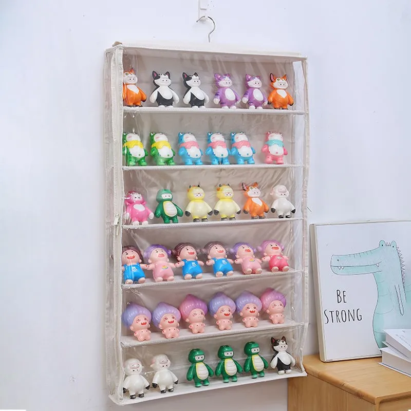 

Household Wall Hanging Doll Storage Bag Doll Cotton Artifact Doll Fully Enclosed Dustproof Plush Toys Storage Hanging Bag ZG635